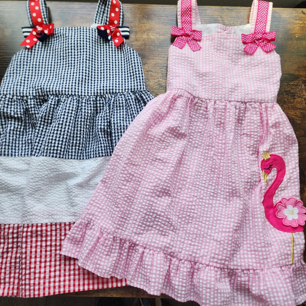 Counting Daisies Girls Seersucker Dress Bundle - Picture 1 of 9